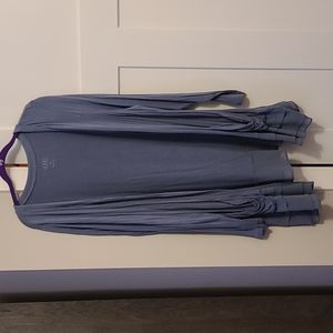 Blue Cardigan with Sheer Hem - Size 2X (not sweater material)